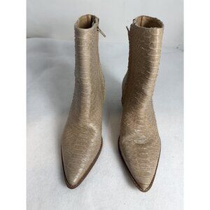 Matisse Caty Snake Embossed Leather Western Inspired Booties SZ 8.5
